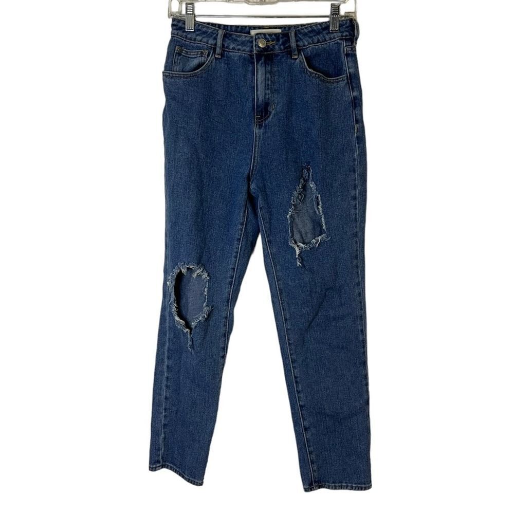 PacSun Distressed Mom Jeans Size 26 Open Holes High Rise